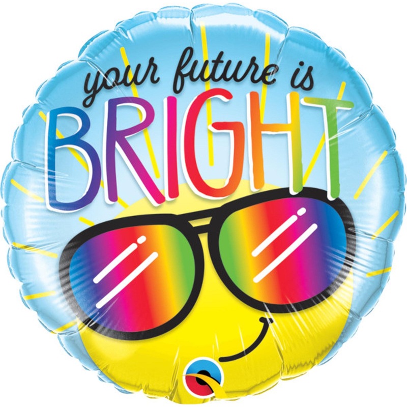 Vibrant 18" Your Future Is Bright Balloon (5/Pk)