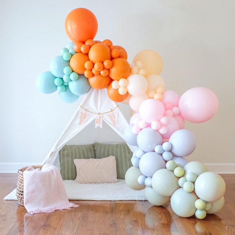 16ft Pastel Fall Balloon Arch and Garland Kit with Custom Colors