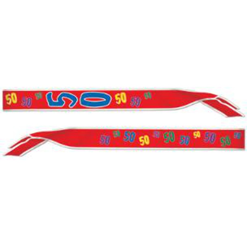50th Birthday Fun Colorful Sash Add Festive Flair to Your Celebration (1/Pk)
