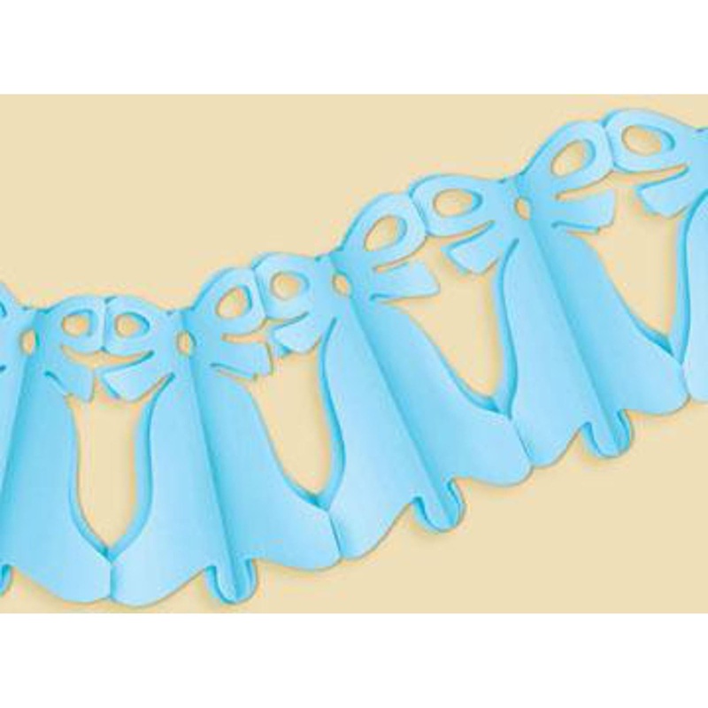 Add Festive Charm With 12' Light Blue Bell Garland (1/Pk)