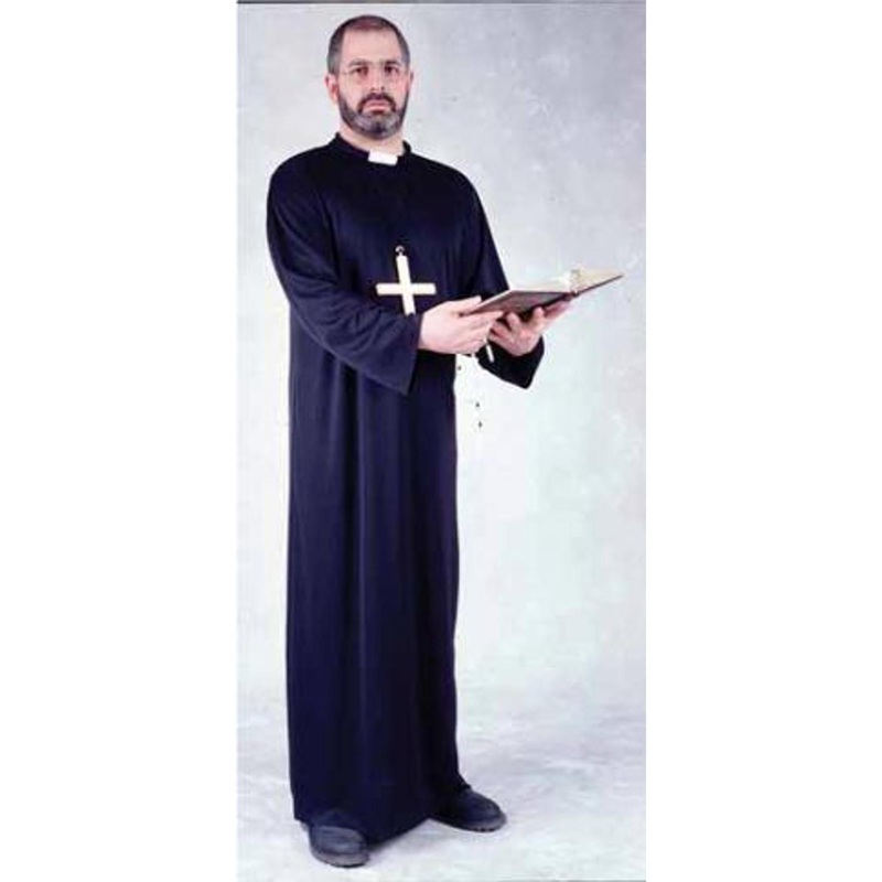 Classic Priest Costume - Fits Up To 6' & 200Lbs