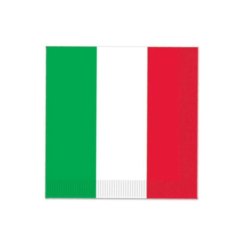 "Fiesta Red, White & Green Beverage Napkins - Pack Of 50"