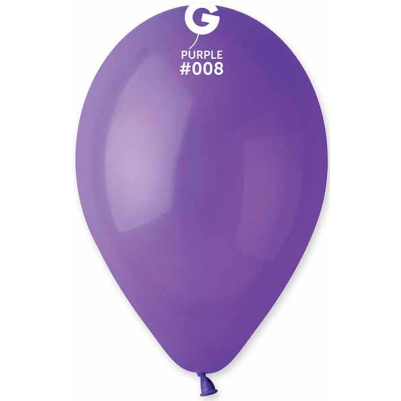 Gemar 12" Purple Balloons - 50/Bag (#008)