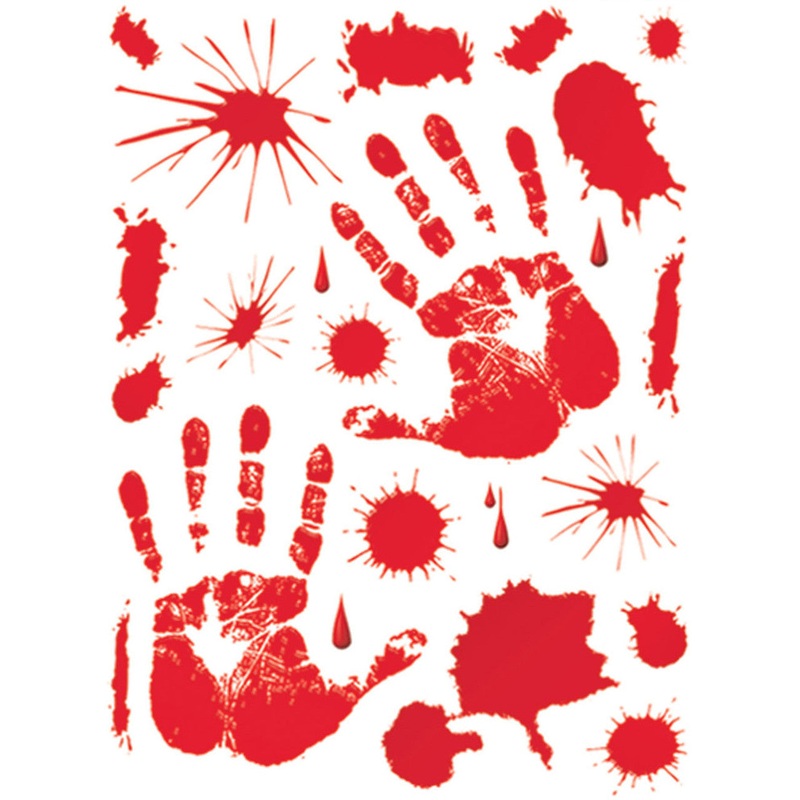 Halloween Bloody Handprint Wall Clings (36/Pk)