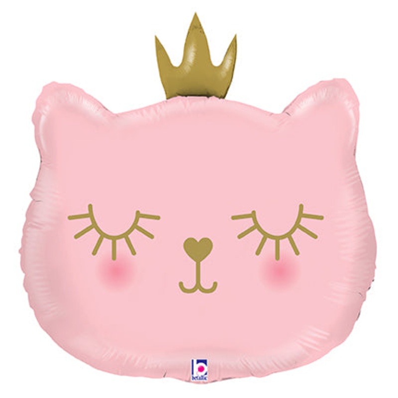 Cat Princess Pink Foil Balloon