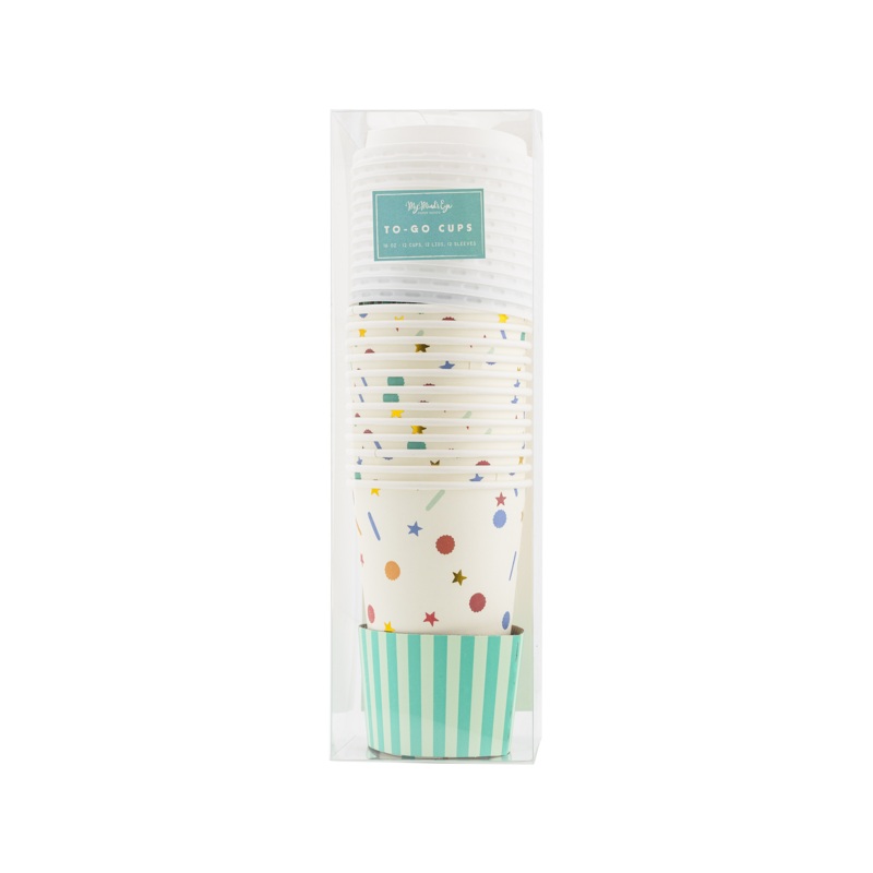 Confetti To Go Cups - 12pk