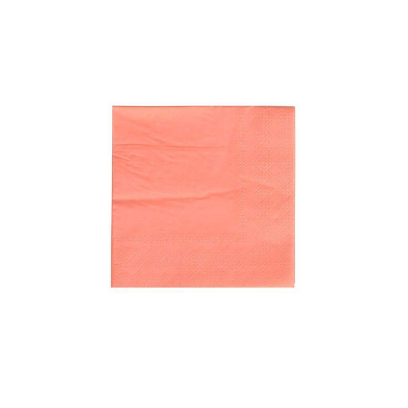 Coral Paper Party Napkins- Small 20pk S4155