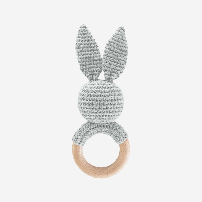 Cotton Crochet Rattle Teether Bunny | Baby Toys S8070