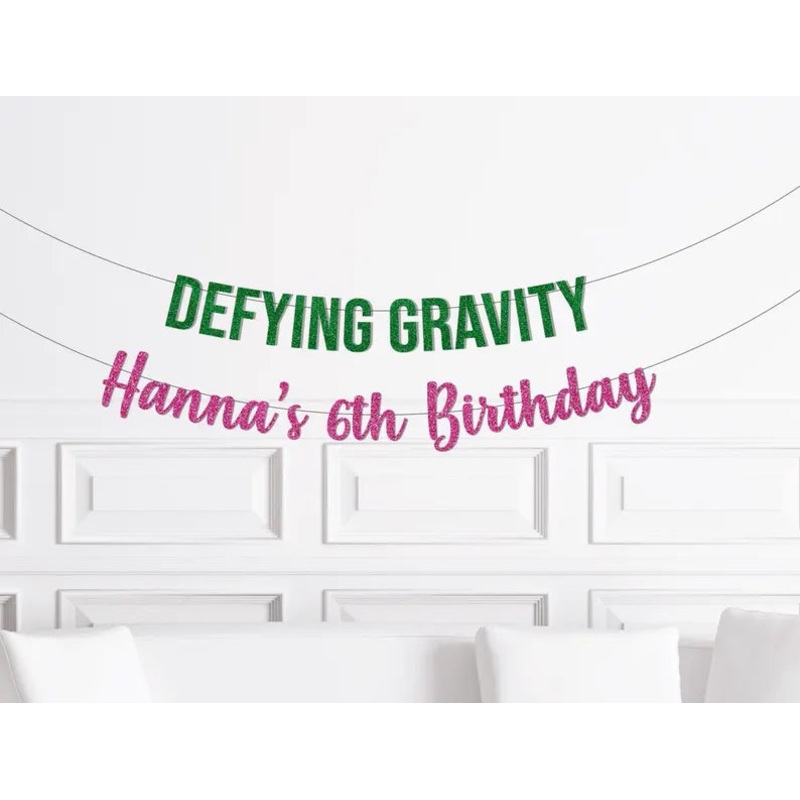 Defying Gravity Custom Girl's Birthday Banner