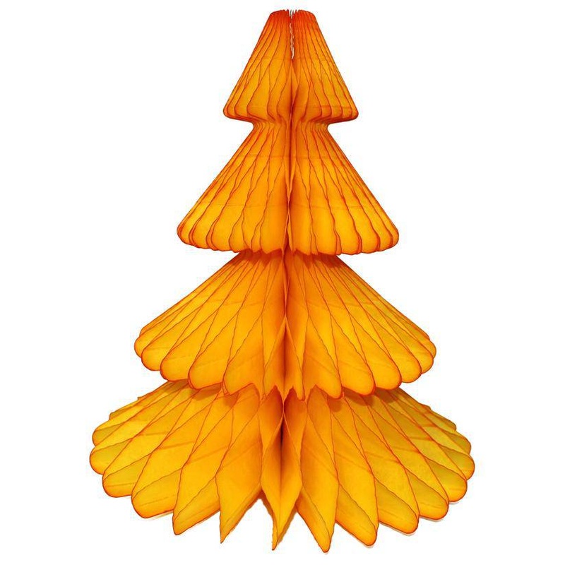 Golden Sun Tissue Paper Honeycomb Christmas Trees