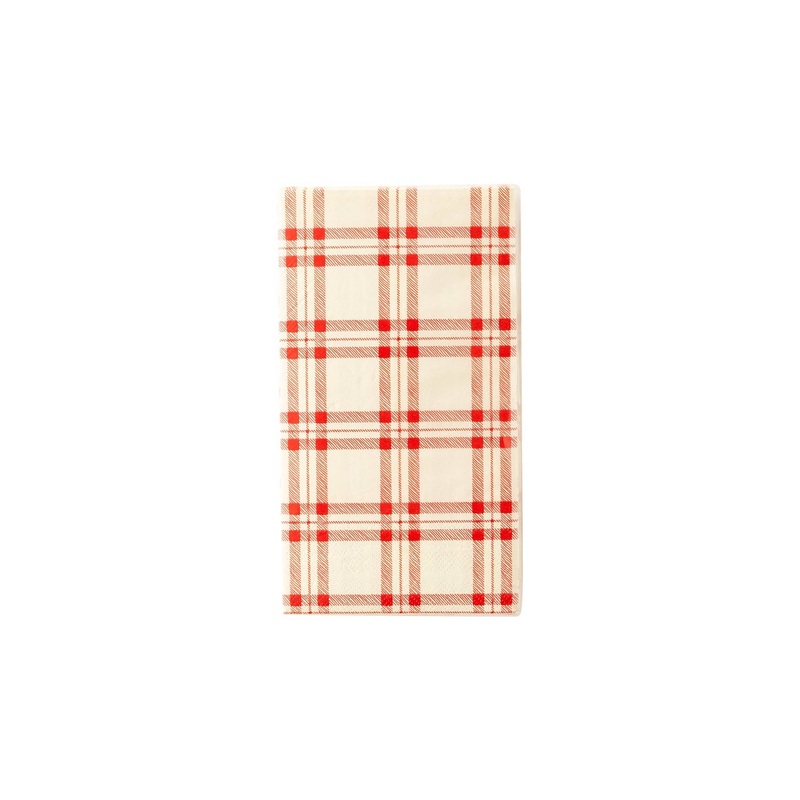 Red Plaid Paper Napkin Large MA23 24pk S3165