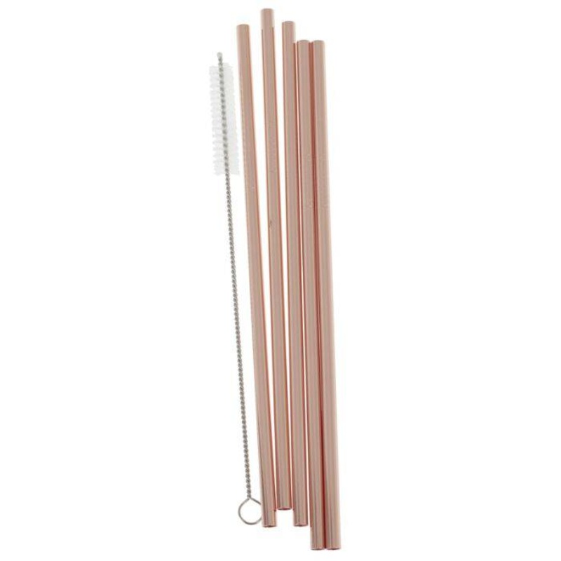 Rose Gold Stainless Steel Straws S3066