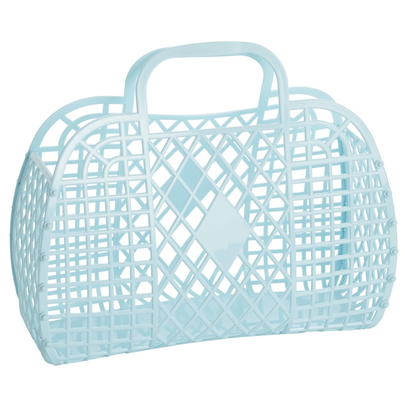 Sun Jellies Retro Basket Large- Light Blue