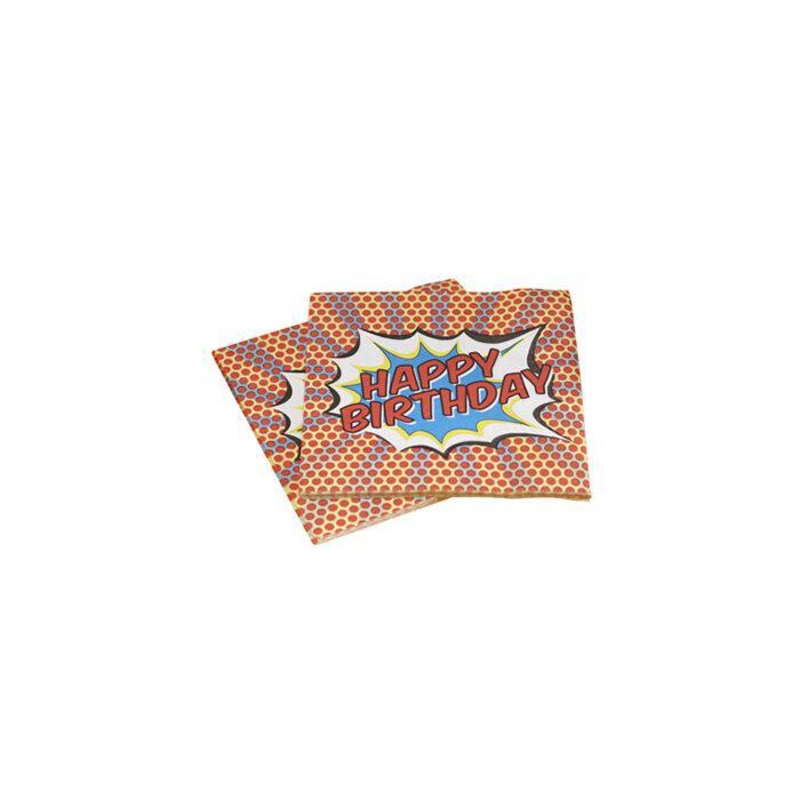 Super Hero Paper Party Napkins S1018