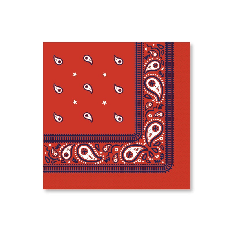 Thomas & Friends Train Large Red Bandana Napkins