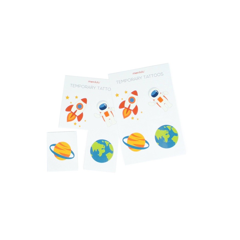 Trip To the Moon Temporary Tattoos - 2 Sheets S8069