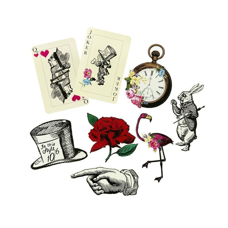 Alice in Wonderland Party Decorations - 8 Pack