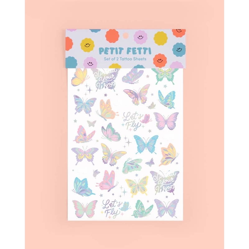 Butterfly Temporary Tattoos - 70 foil temporary tattoos