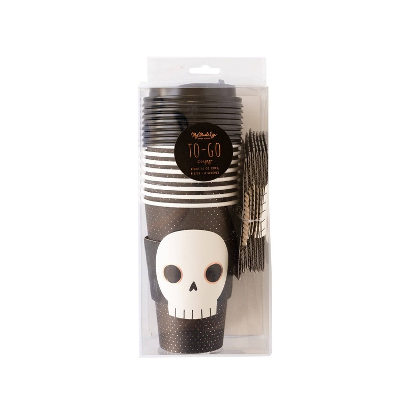 Copper Skull To Go Cups-8pk. M0075