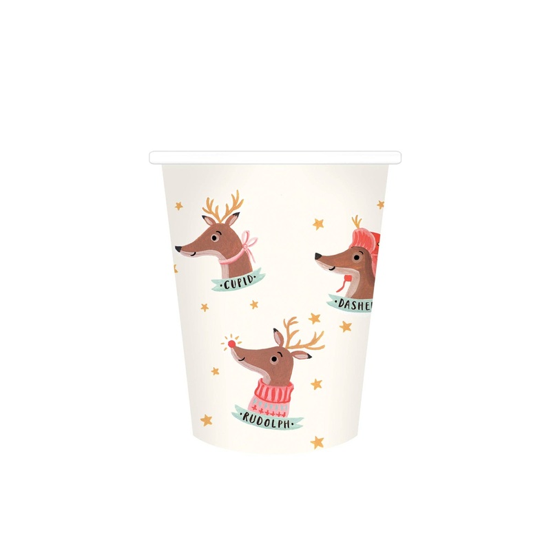 Dear Rudolph Party Cups-8pk. M1041