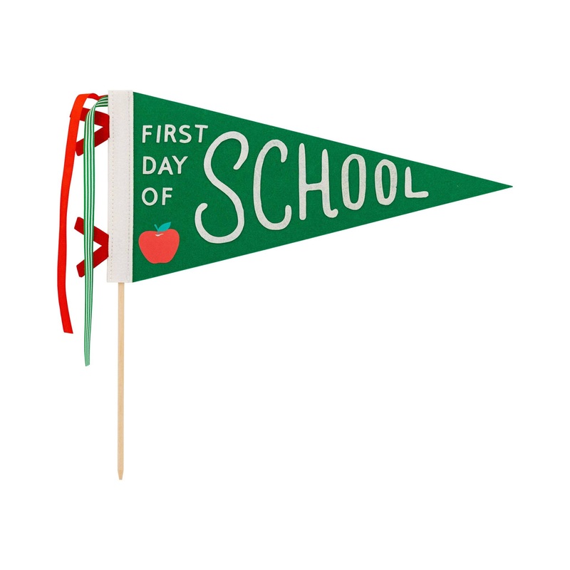 First Day Of  School Felt Pennant Flag
