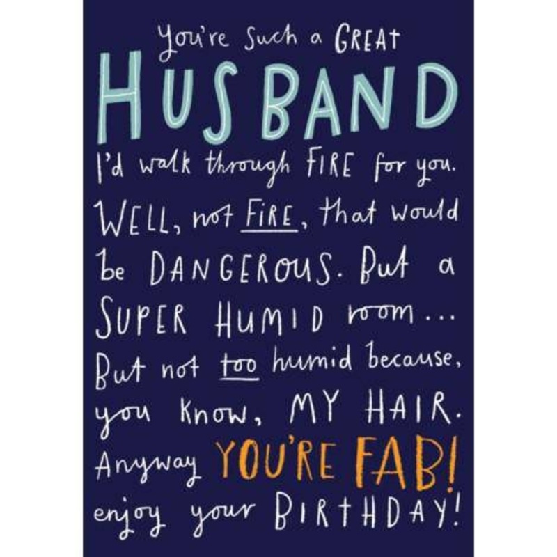 Great Husband Birthday Greeting Card - Pigment