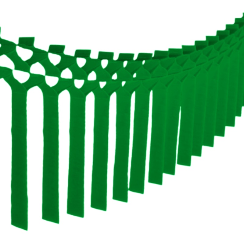 Green 12 Ft Tissue Macrame Garland