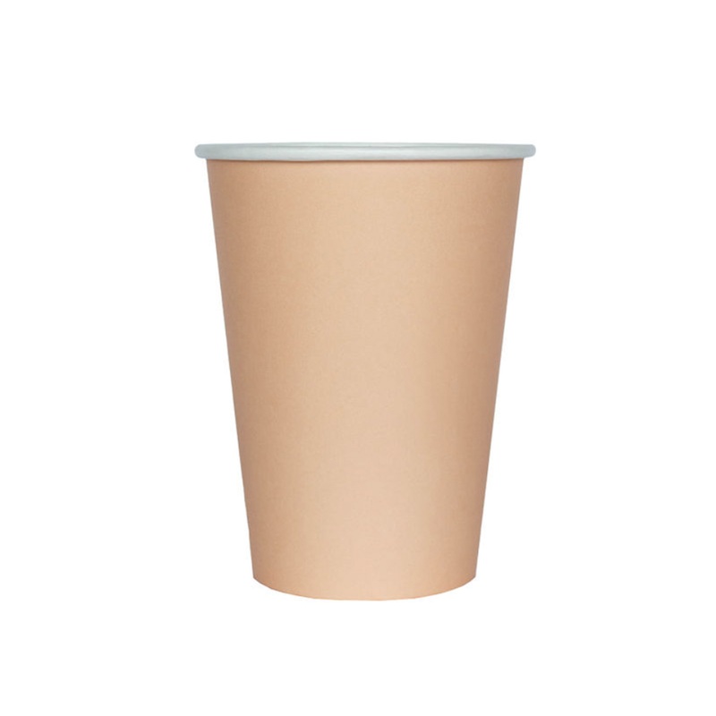 Sand Neutral Tan Paper Party Cups - 8 Pk.