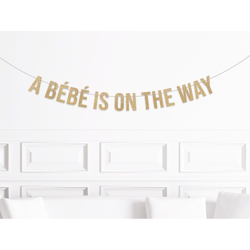 A Bebe is On The Way Glitter Banner