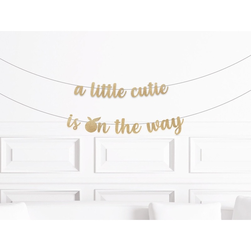 A Little Cutie is On The Way Baby Shower Banner
