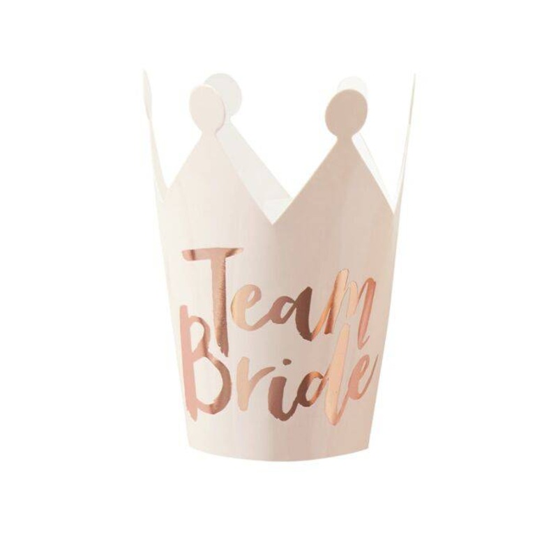 Bachelorette Party Team Bride Paper Crowns