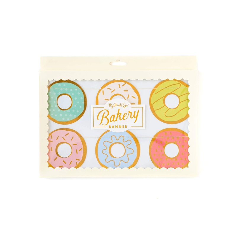 Basic Donut Birthday Party Banner S4068