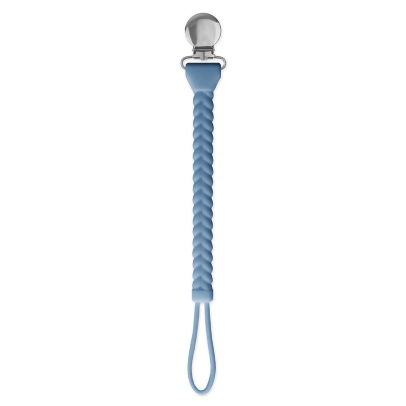 Blue Sweetie Strap Silicone One-Piece Pacifier Clips S3065