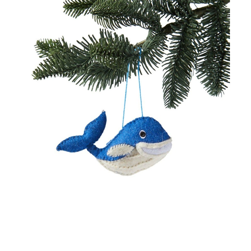 Blue Whale Ornament. M1145