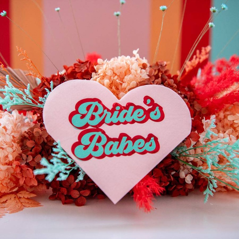 Bride's Babes Heart Napkin Set 20pk S7153
