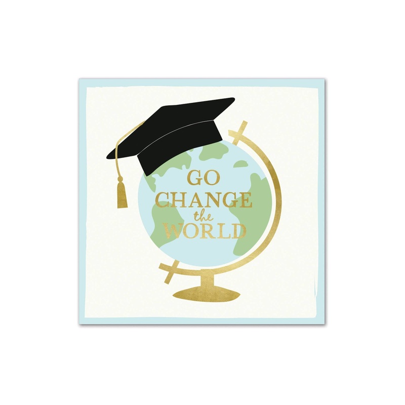 Change the World Graduation Cocktail Napkin 18pk.