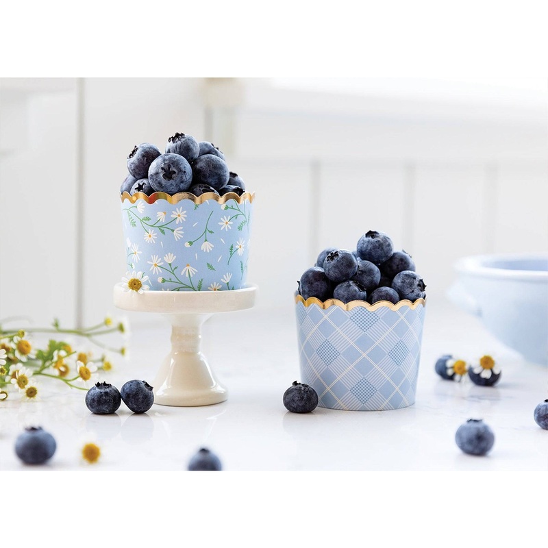 Daisy and Plaid Baking Cups (50 pcs) S9129