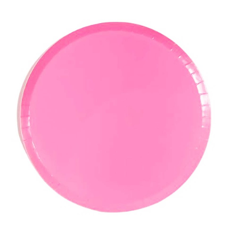 Flamingo Pink Plates-Large- 8 Pk. S7142