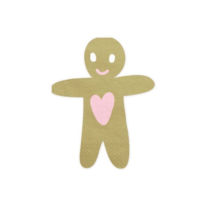 Gingerbread Man Party Napkins - 20 Pack S4155