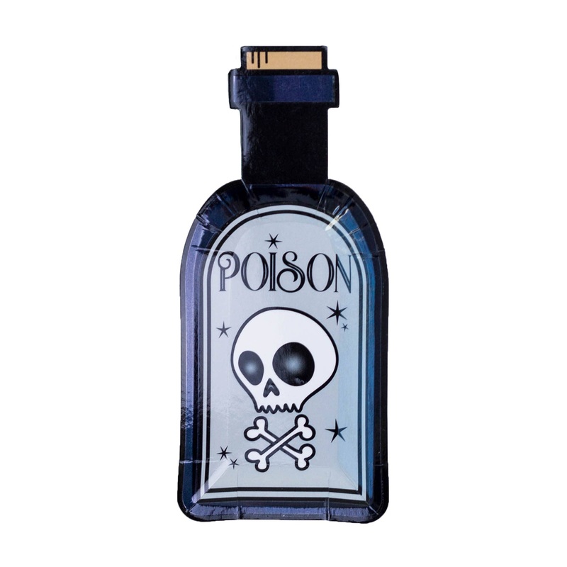 Halloween Poison Bottle Canap Mini Plates 8 Pk.