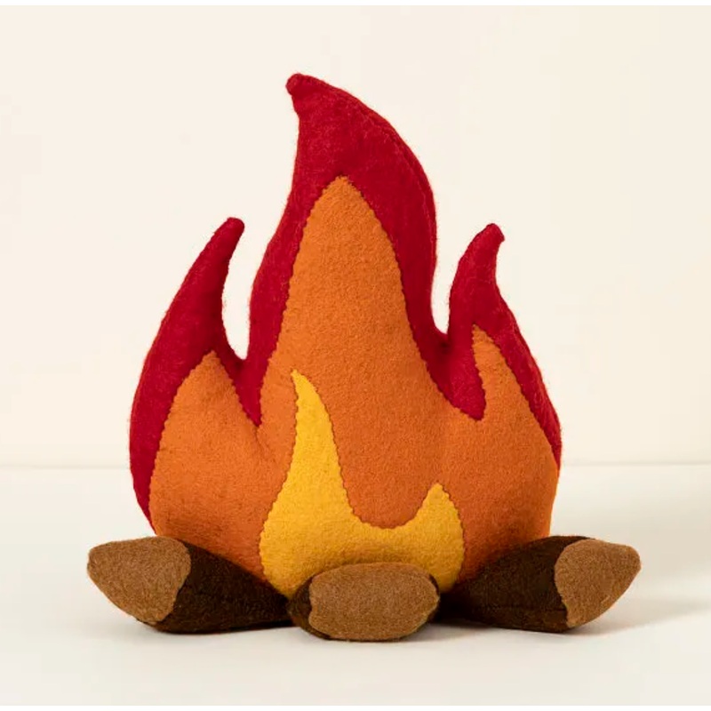 Hand Felted Campfire Pillow