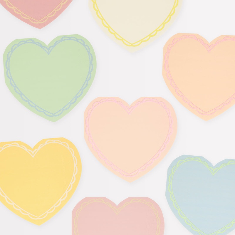Pastel Heart Large Napkins S3066