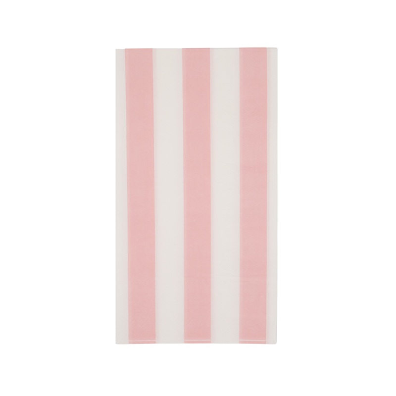 Petal Pink and White Striped Large Napkins- 20pk
