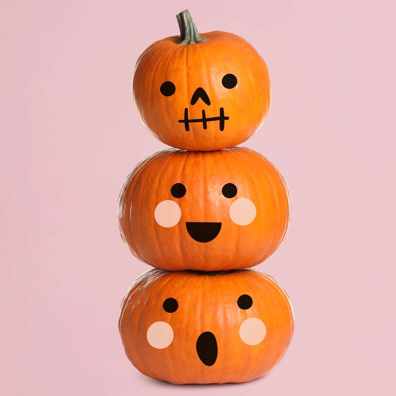 Pumpkin Decoration Stickers 2 Pack