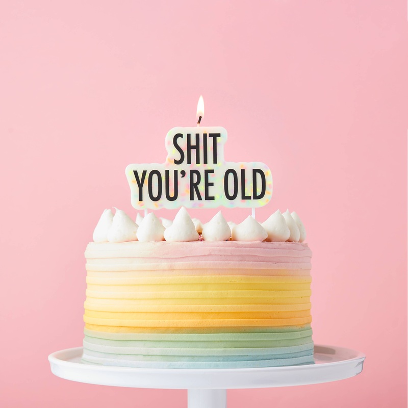 Shit You're Old Candle