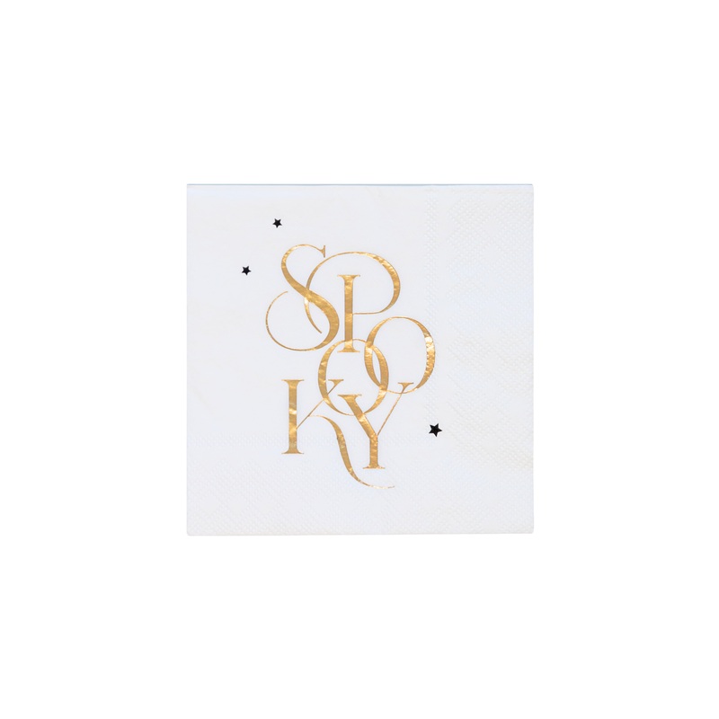 Spooky White Cocktail Napkins  - 20pk