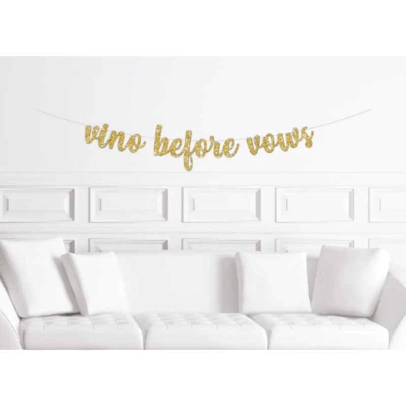 Vino Before Vows Bachelorette Party Banner