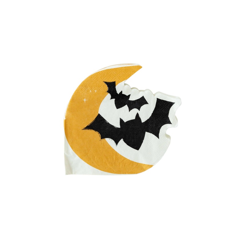 Witching Hour Moon Shaped Napkins Small 24pk