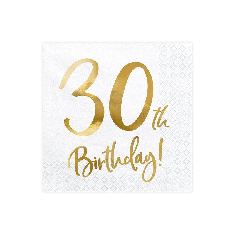 30th Birthday Party Napkins- 20 pk