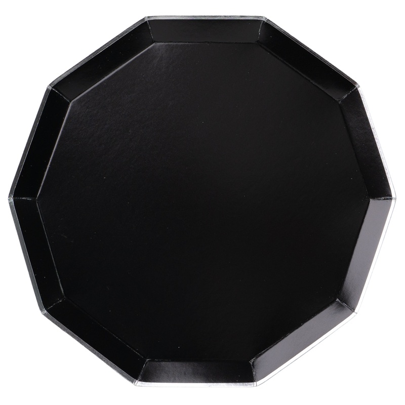 Black Dinner Plates - 8pk